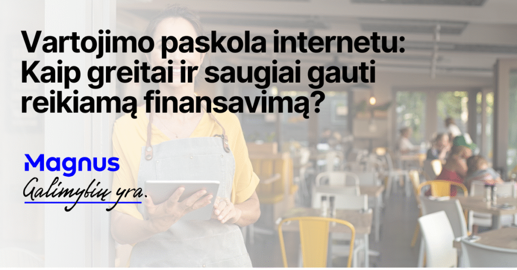 Vartojimo paskola internetu: Kaip greitai ir saugiai gauti reikiamą finansavimą? Kredito unija Magnus siūlo mažesnius mokesčius ir didesnes galimybes finansavimui tiems, kurie dirba su individualios veiklos pažymėjimu, gauna pastovias nuomos pajamas, dividendus, pajamas iš užsienio.